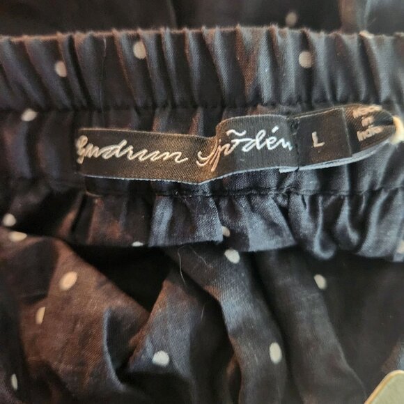 Gudrun Sjoden Helenae Skirt / Underskirt Floral & Dot Pattern Lagenlook Large - Picture 3 of 6